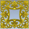 Квадратный картуш с акантом - 3D модель STL для ЧПУ