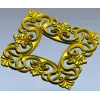 Квадратный картуш с акантом - 3D модель STL для ЧПУ