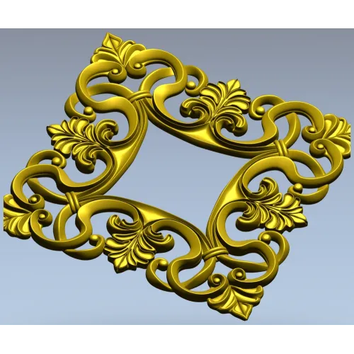 Квадратный картуш с акантом - 3D модель STL для ЧПУ