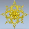 Aureate Rococo Rosette - STL 3D model for CNC