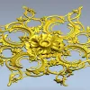Aureate Rococo Rosette - STL 3D model for CNC