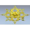 Aureate Rococo Rosette - STL 3D model for CNC