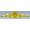Ornate rosette horizontal ornament stl model for CNC