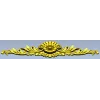 Ornate rosette horizontal ornament stl model for CNC