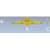 Ornate rosette horizontal ornament stl model for CNC
