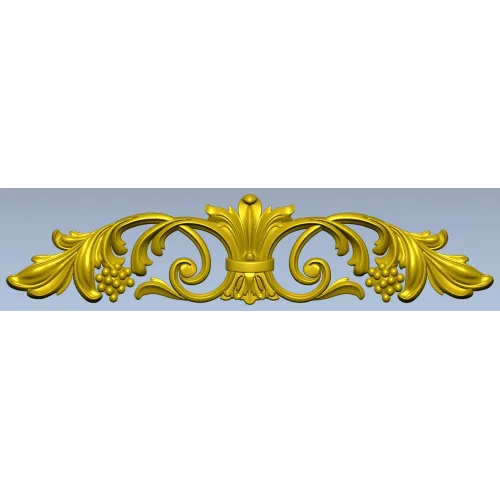 Baroque Acanthus Vine Cartouche - STL 3D Model for CNC