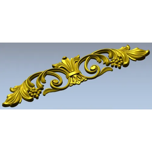 Baroque Acanthus Vine Cartouche - STL 3D Model for CNC