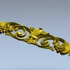 Baroque Acanthus Vine Cartouche - STL 3D Model for CNC