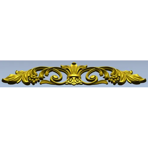Baroque Acanthus Vine Cartouche - STL 3D Model for CNC