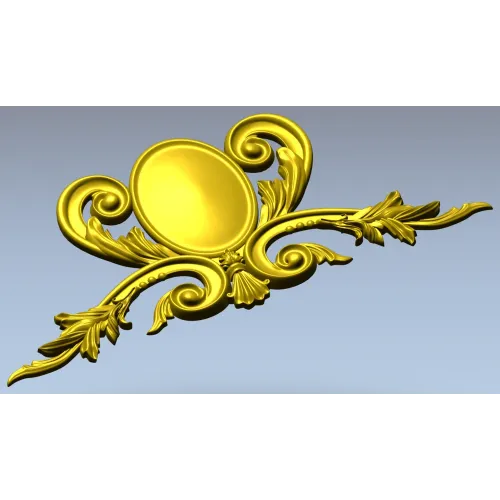 Картуш с овальным медальоном - 3D STL модель для ЧПУ