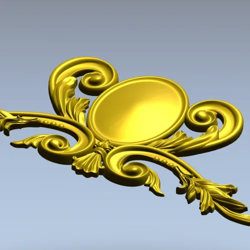 Картуш с овальным медальоном - 3D STL модель для ЧПУ