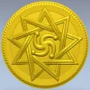 3D модель STL медальон "Витая Звезда" для ЧПУ