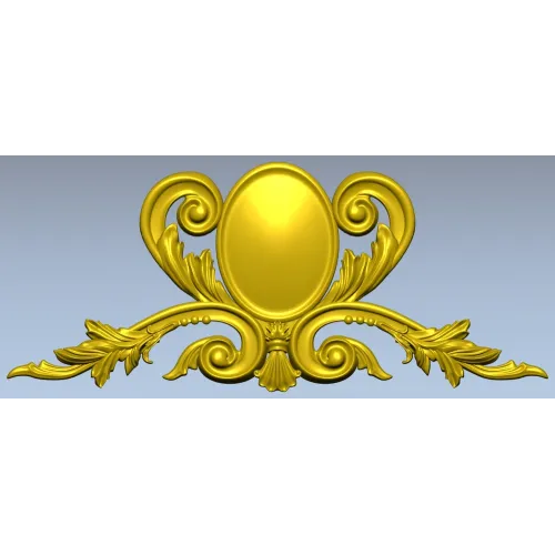Ornate Oval Cartouche - STL 3D model for CNC