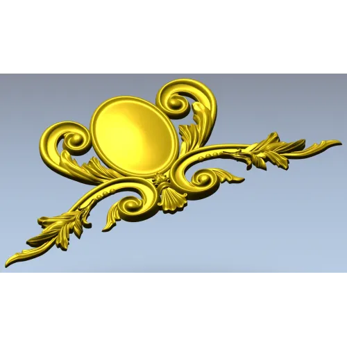 Ornate Oval Cartouche - STL 3D model for CNC