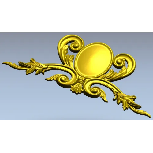 Ornate Oval Cartouche - STL 3D model for CNC