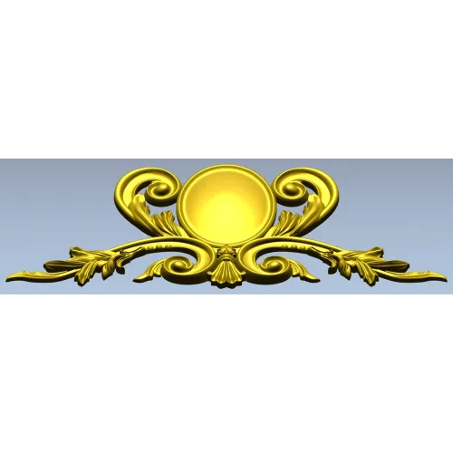 Ornate Oval Cartouche - STL 3D model for CNC