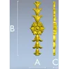 Вертикальный растительный декор в формате STL для ЧПУ