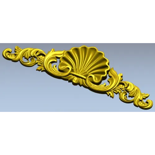 Seashell Rocaille Crest - STL 3D model for CNC milling