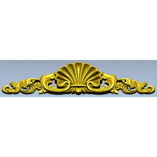 Seashell Rocaille Crest - STL 3D model for CNC milling