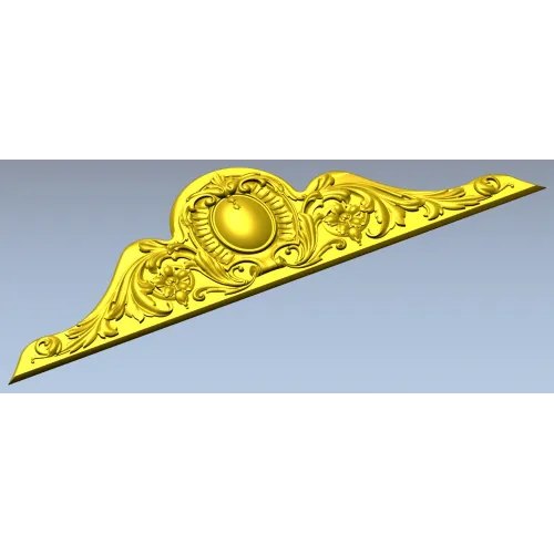 Classic Oval Cartouche Pediment - STL 3D Model for CNC