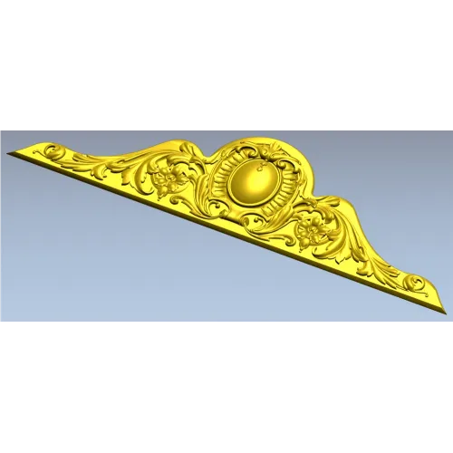 Classic Oval Cartouche Pediment - STL 3D Model for CNC