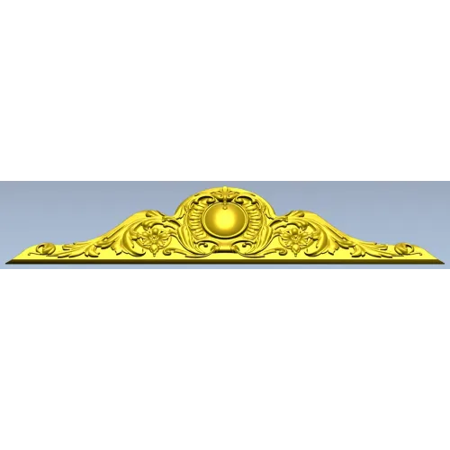 Classic Oval Cartouche Pediment - STL 3D Model for CNC