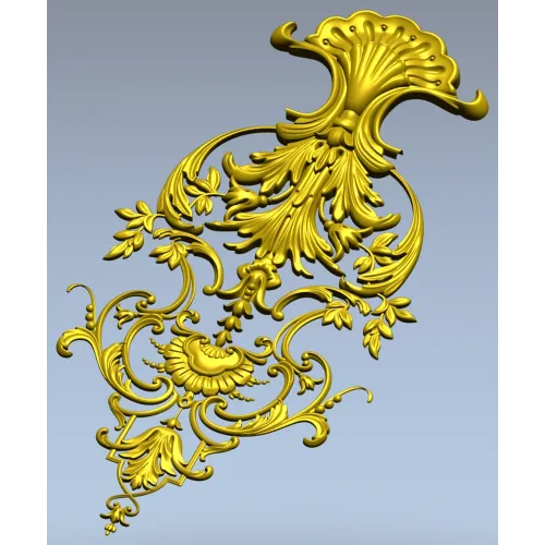 Рокайльный картуш в стиле рококо - 3D модель STL для ЧПУ