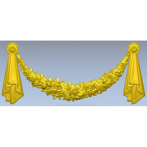 Floral Festoon Garland STL for CNC Router
