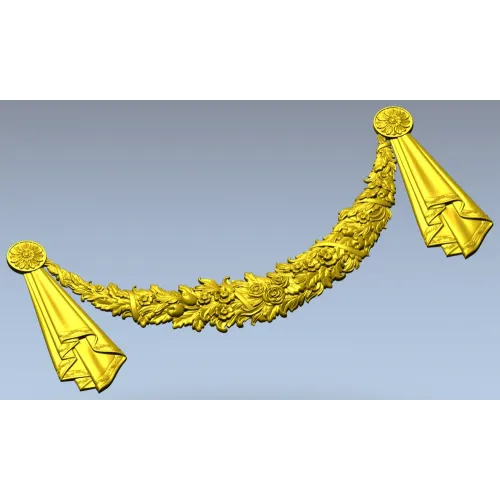 Floral Festoon Garland STL for CNC Router