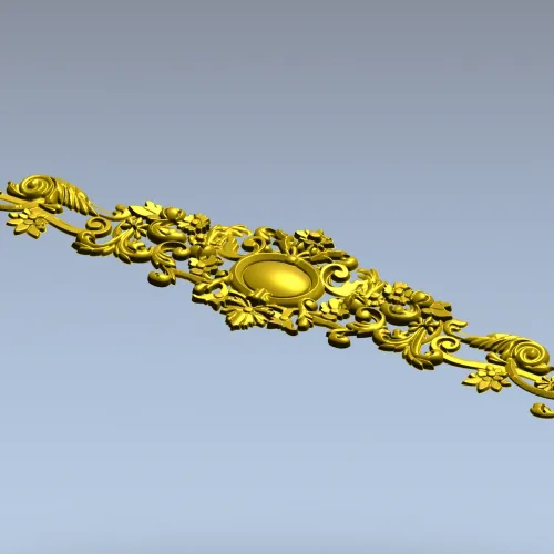 Aurelia Cartouche - Ornate Acanthus Decorative STL for CNC