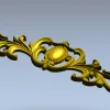 Овальный картуш "Луара" - декоративная 3D модель stl для ЧПУ