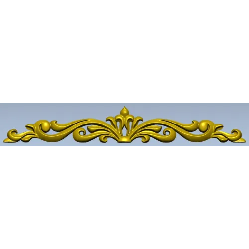 Regal Acanthus Crest - STL 3D model for CNC carving