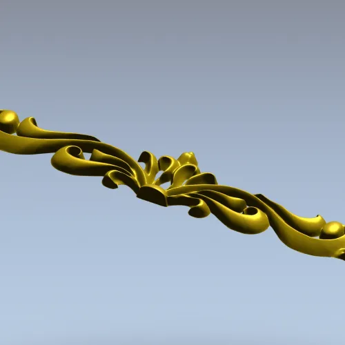 Regal Acanthus Crest - STL 3D model for CNC carving