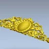 Картуш с виноградной лозой - декоративная накладка STL для ЧПУ