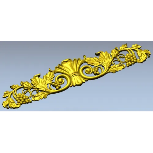 Vine Shell Cartouche - STL 3D model for CNC