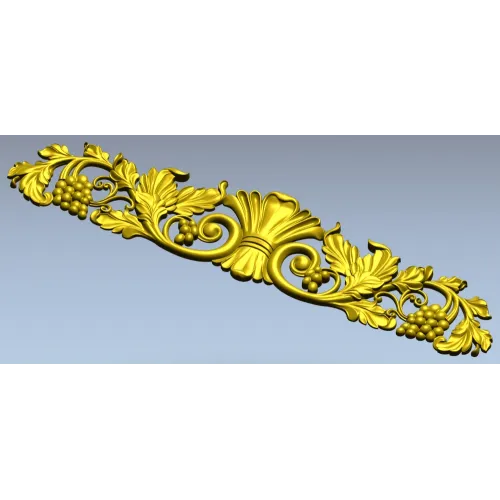 Vine Shell Cartouche - STL 3D model for CNC