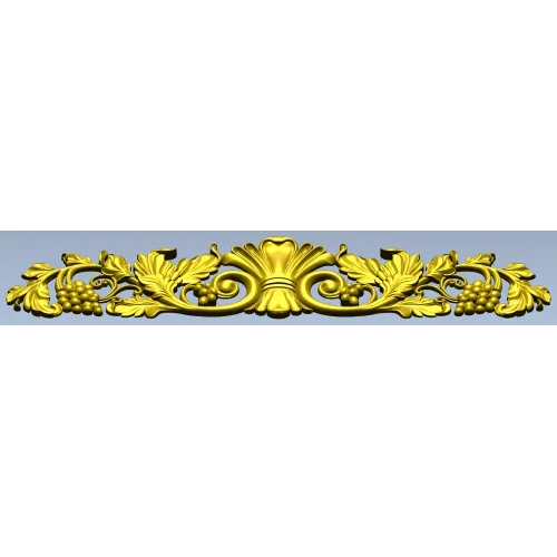 Vine Shell Cartouche - STL 3D model for CNC