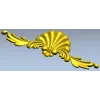 Декоративный картуш "Ракушка и волюты" - stl для ЧПУ
