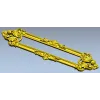 Baroque Ribbon Cartouche STL 3D Model for CNC Milling