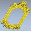 Барочная декор-рама STL для ЧПУ с растительным орнаментом
