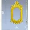 Барочная декор-рама STL для ЧПУ с растительным орнаментом