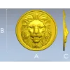 Lion Medallion Relief STL for CNC Carving