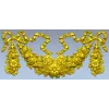 Ribboned Floral Swag - high-relief STL for CNC
