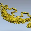 Ribboned Floral Swag - high-relief STL for CNC