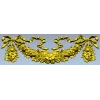 Ribboned Floral Swag - high-relief STL for CNC