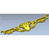 Горизонтальный картуш в стиле рококо - 3D модель STL для ЧПУ