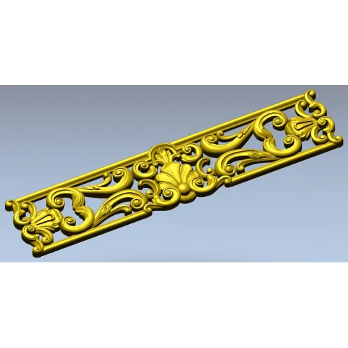 Ornate Shell & Acanthus Frieze - STL 3D Model for CNC