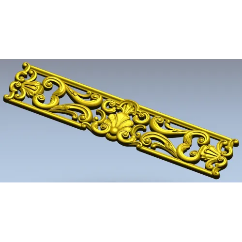 Ornate Shell & Acanthus Frieze - STL 3D Model for CNC