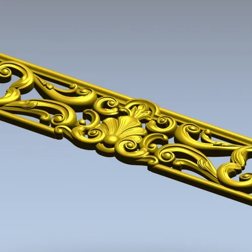 Ornate Shell & Acanthus Frieze - STL 3D Model for CNC