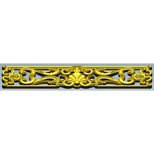 Ornate Shell & Acanthus Frieze - STL 3D Model for CNC